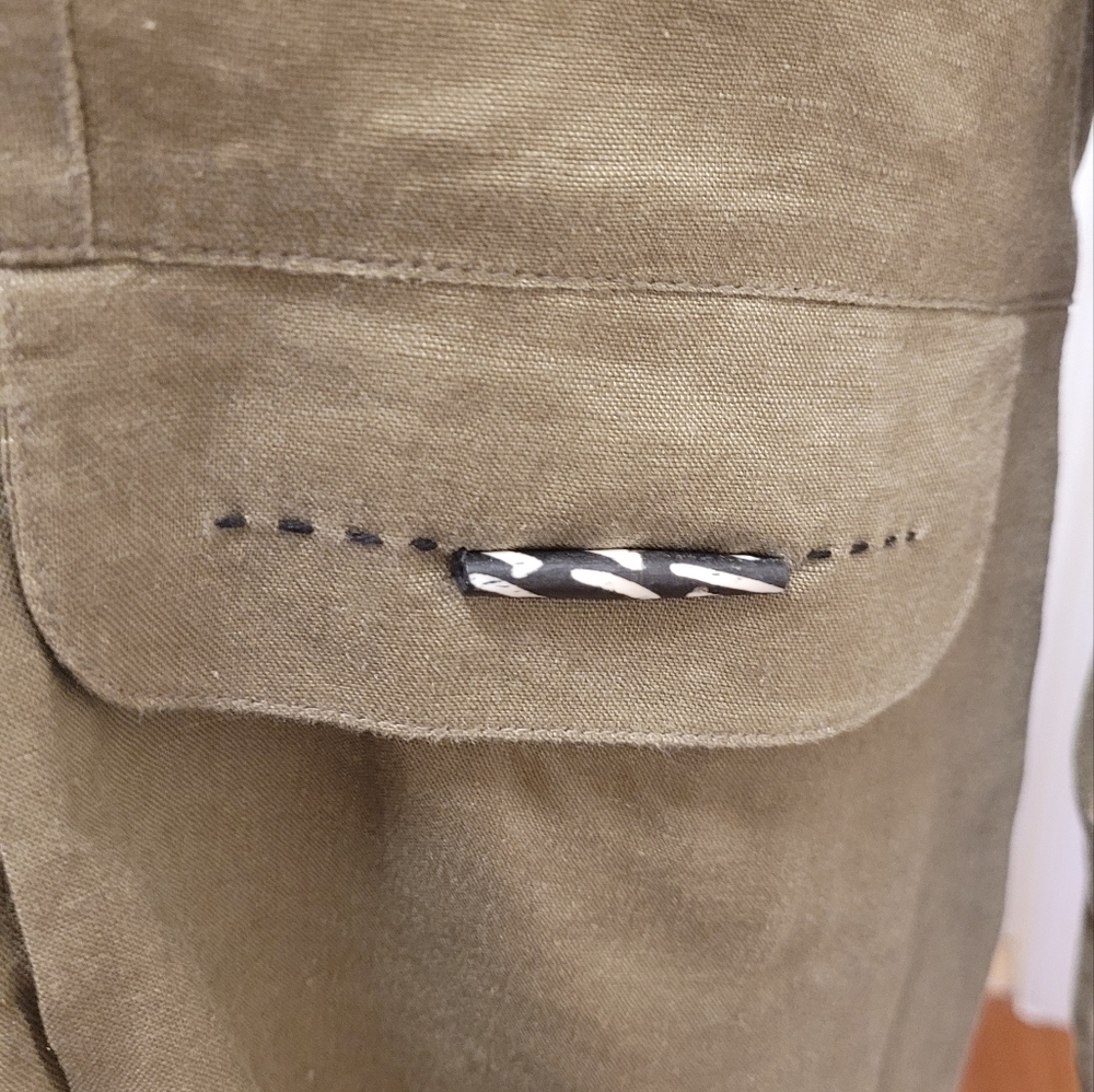 100%linen jacket By Animal sleeves long - Picture 5 of 12